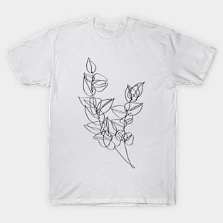 Eucalyptus leaves one line art T-Shirt